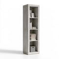 4-Shelf Bookcase, 23.6 x 11.8 x 70.9 in, Gray Concrete Look Laminated Particleboard